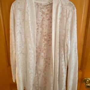 Susan Graver lace blazer in White